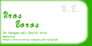 uros boros business card